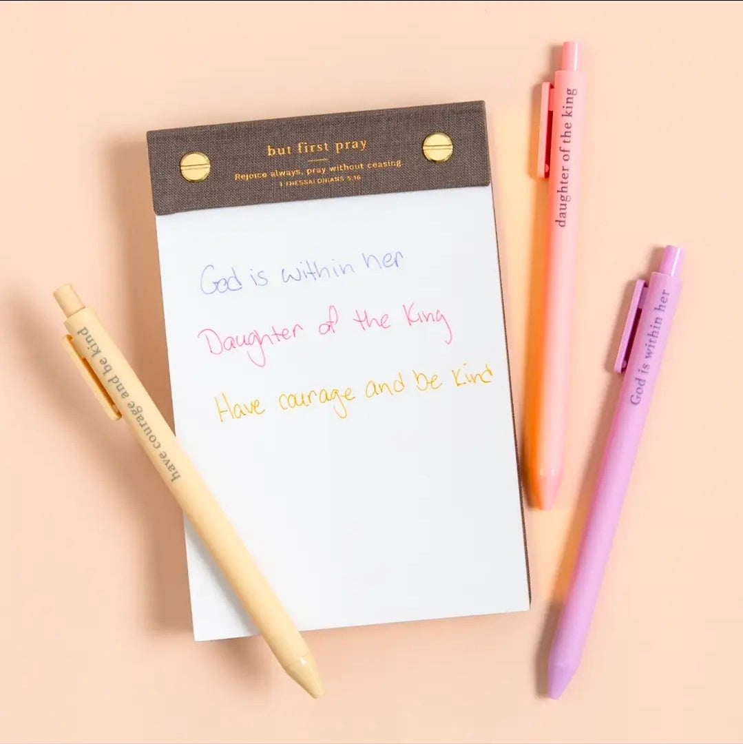 Daughter Pen Set – Christian Gel Ink Pens with Faith Phrases | Encouraging Gift for Girls & Women