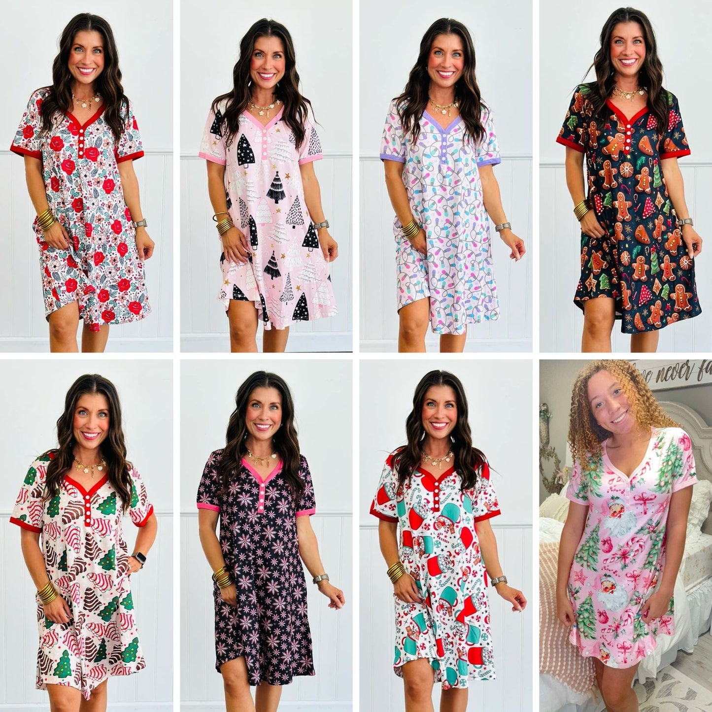 Holiday sleep dress options