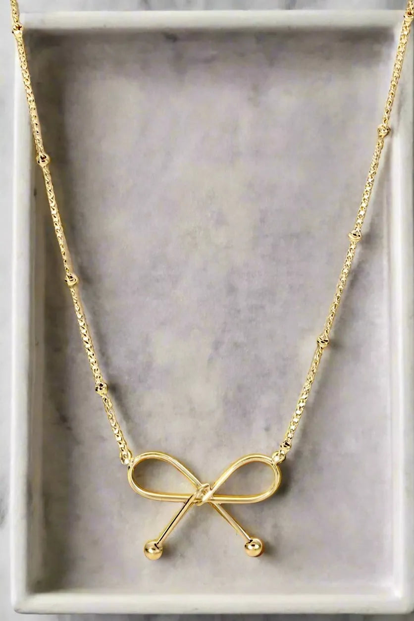 Collette bow knot necklace