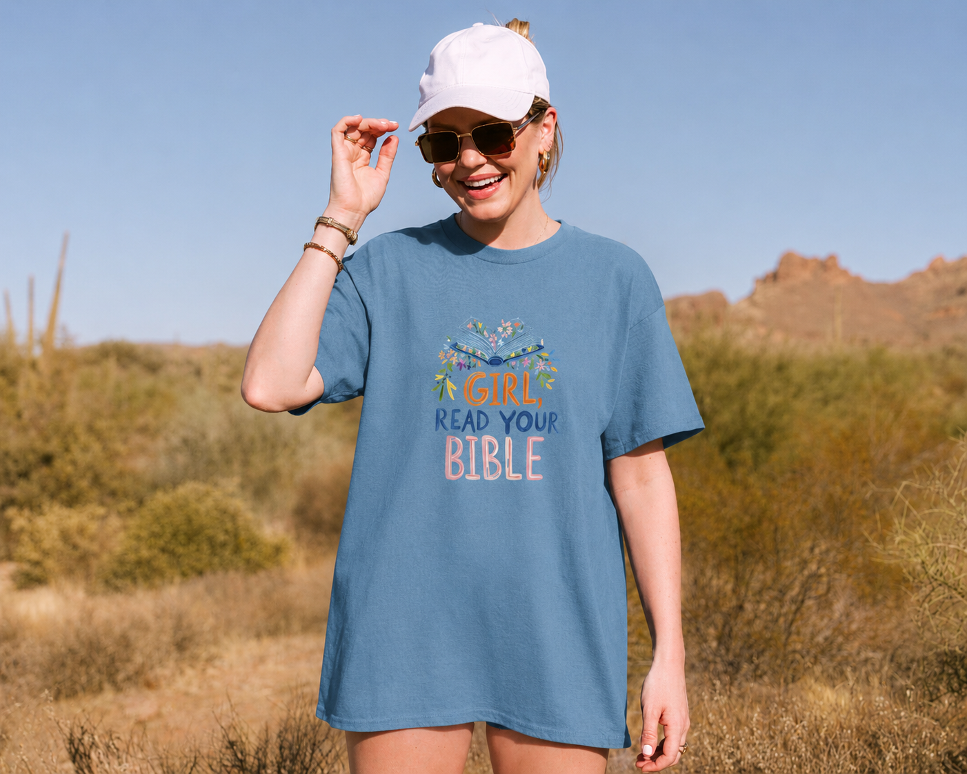 Girl, Read Your Bible Graphic Tee | Christian Bible Study Shirt | Faith-Based Women's T-Shirt