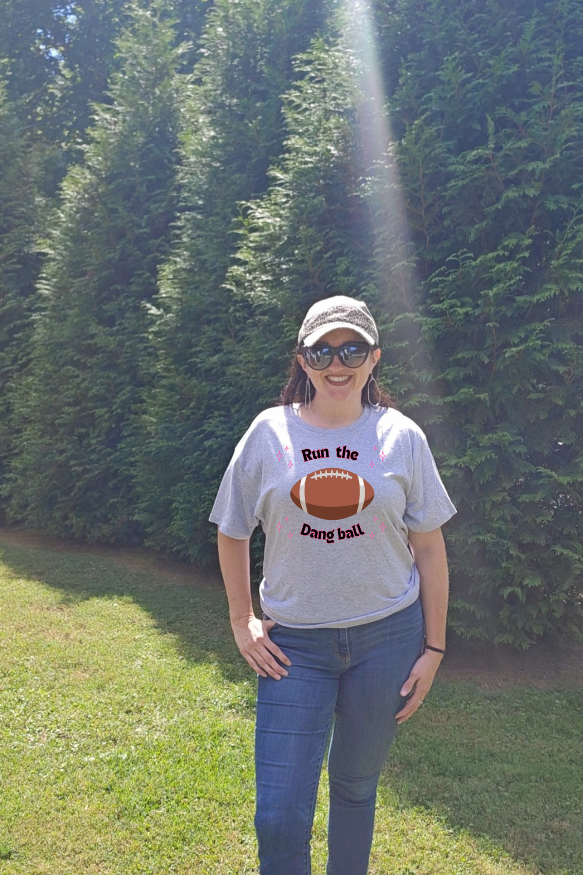 Run the dang ball football graphic tee