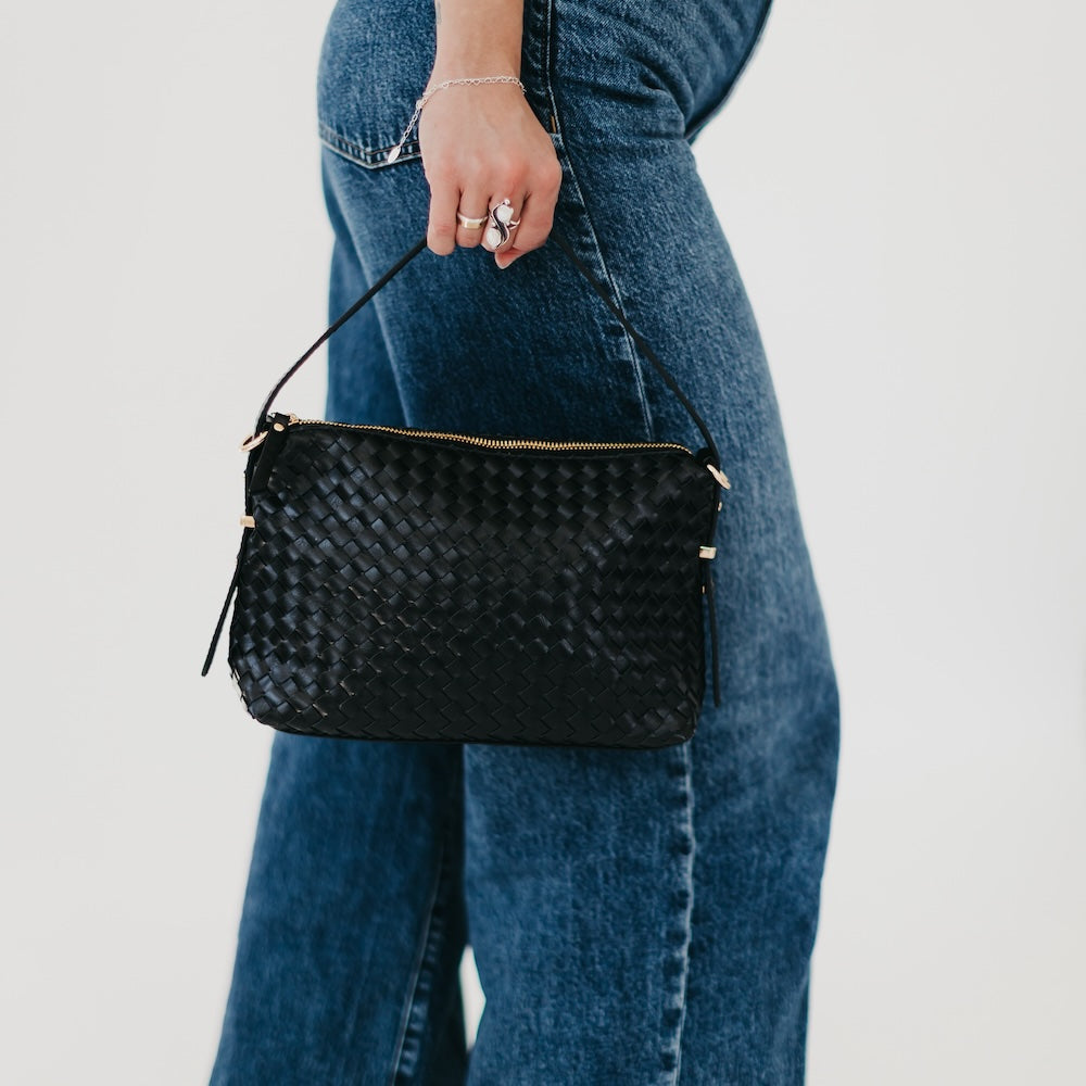 Harper Hobo Slouchy Woven Shoulder Bag