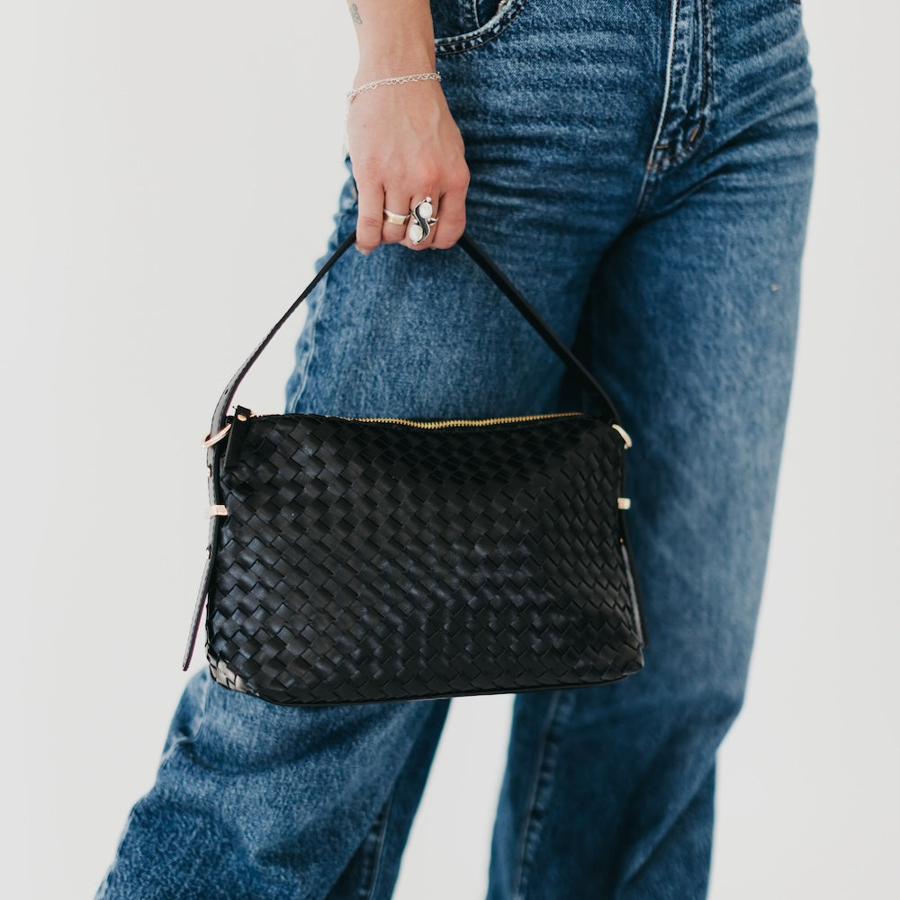 Harper Hobo Slouchy Woven Shoulder Bag