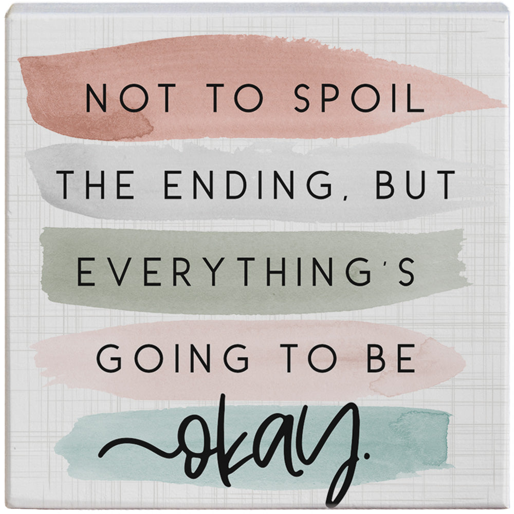 Everything okay wooden gift block