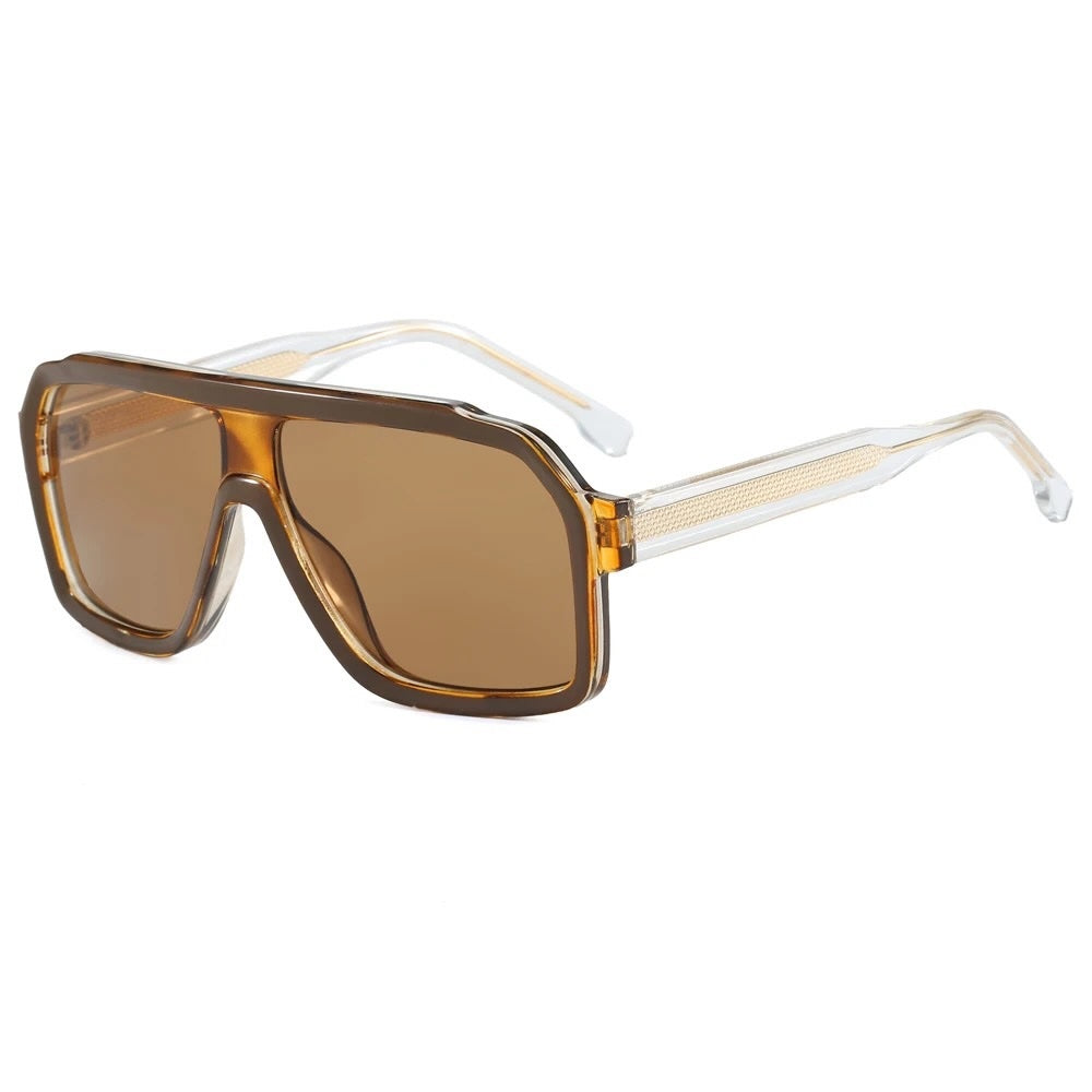 Leah Retro Oversized Aviator Sunglasses