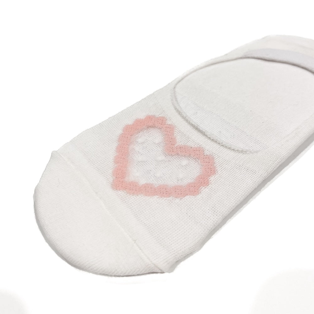 Valentines Day Heart No-Show Socks