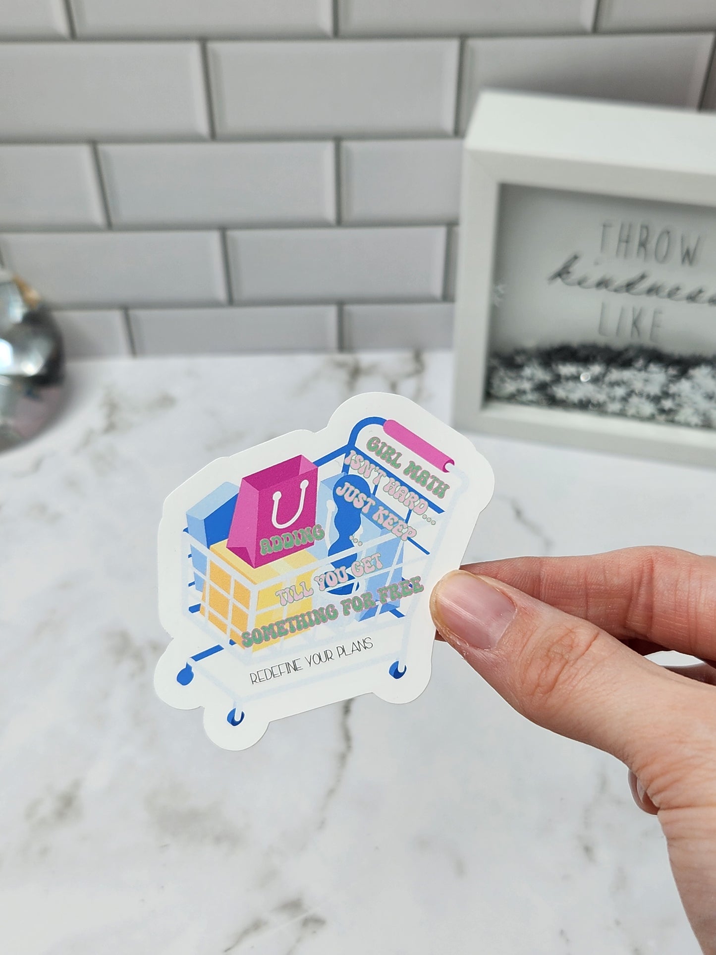 Girl math- add to your cart vinyl sticker