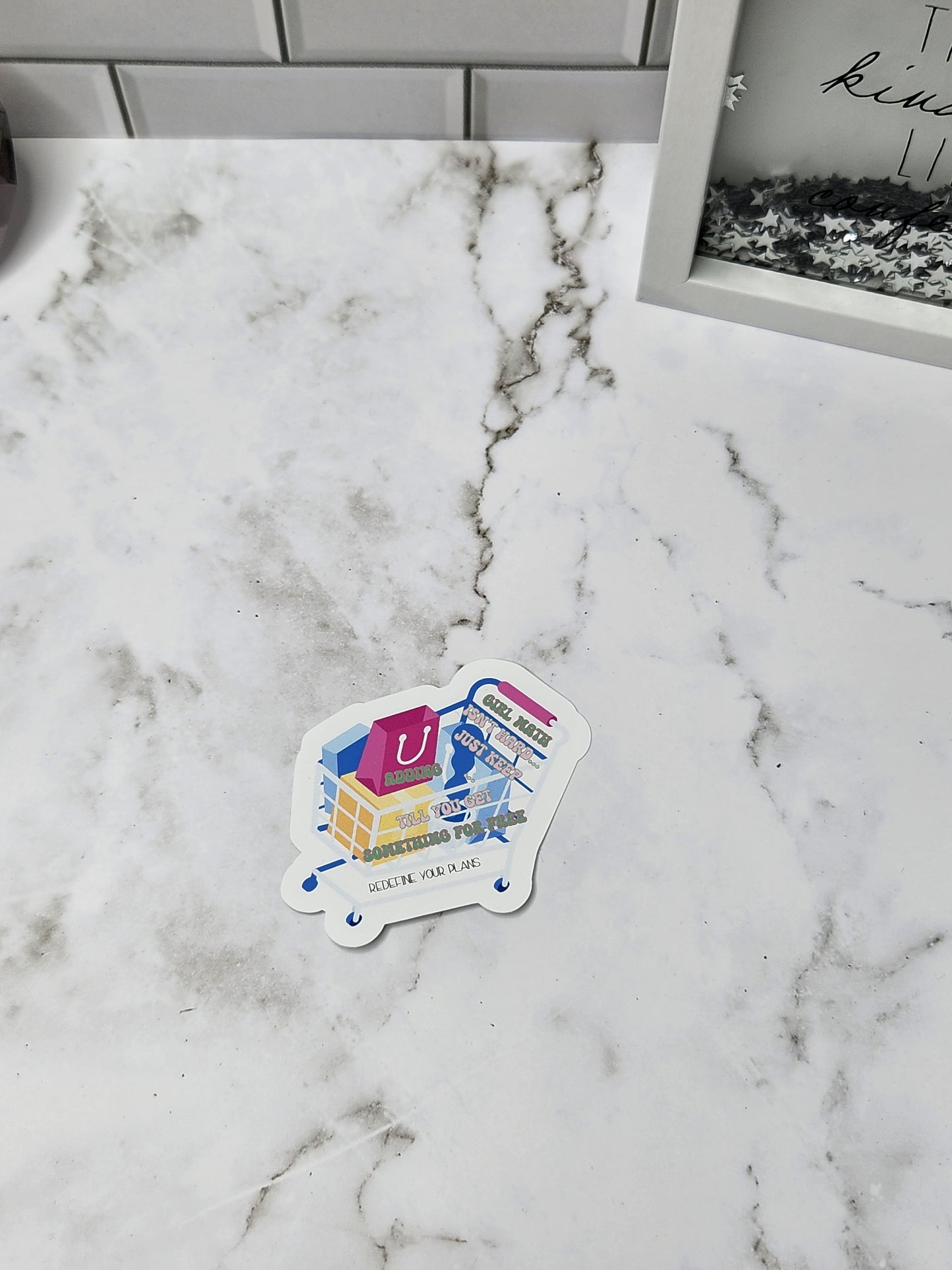Girl math- add to your cart vinyl sticker