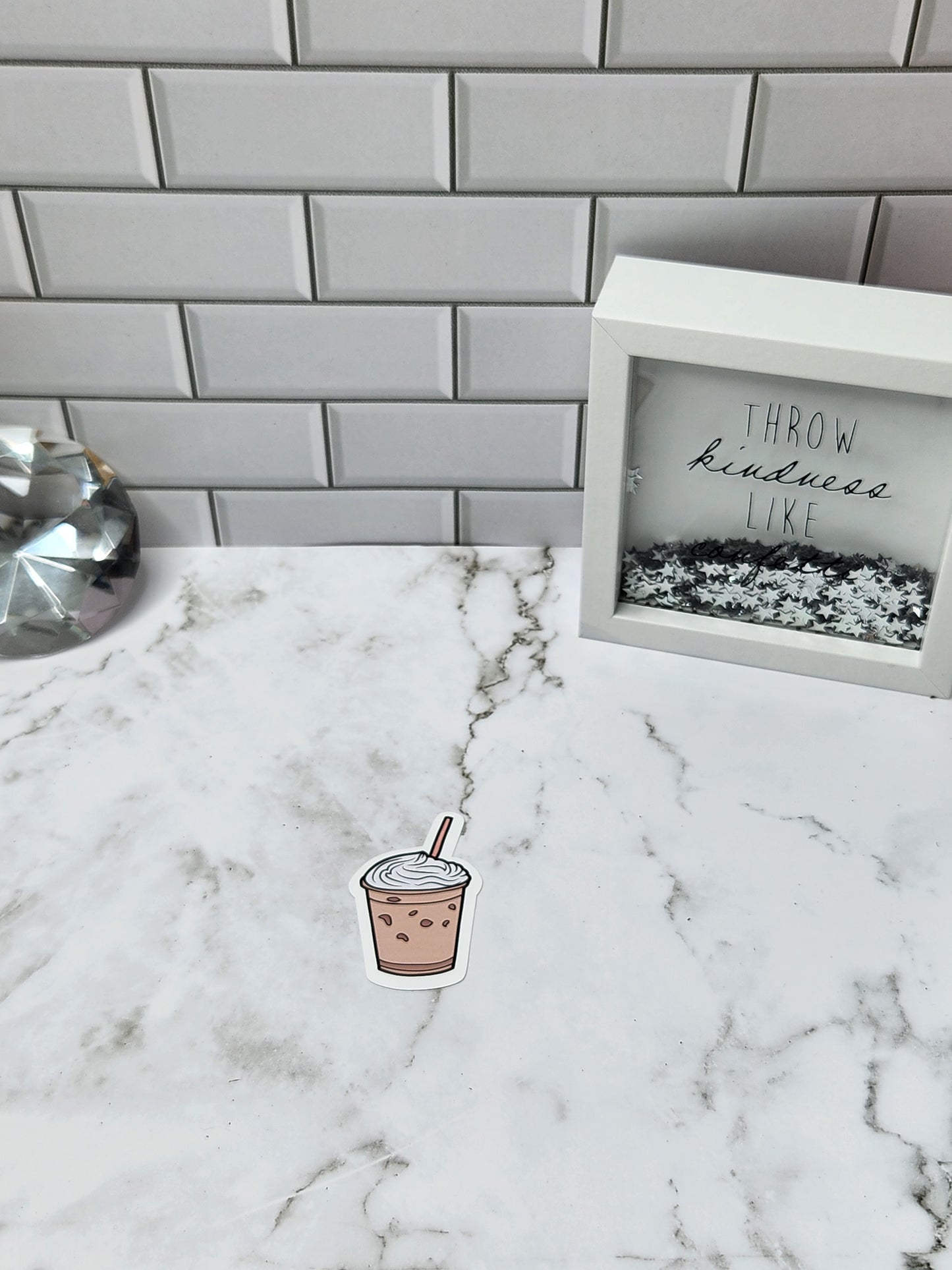 Bring me an iced coffee and tell me I am cute vinyl sticker