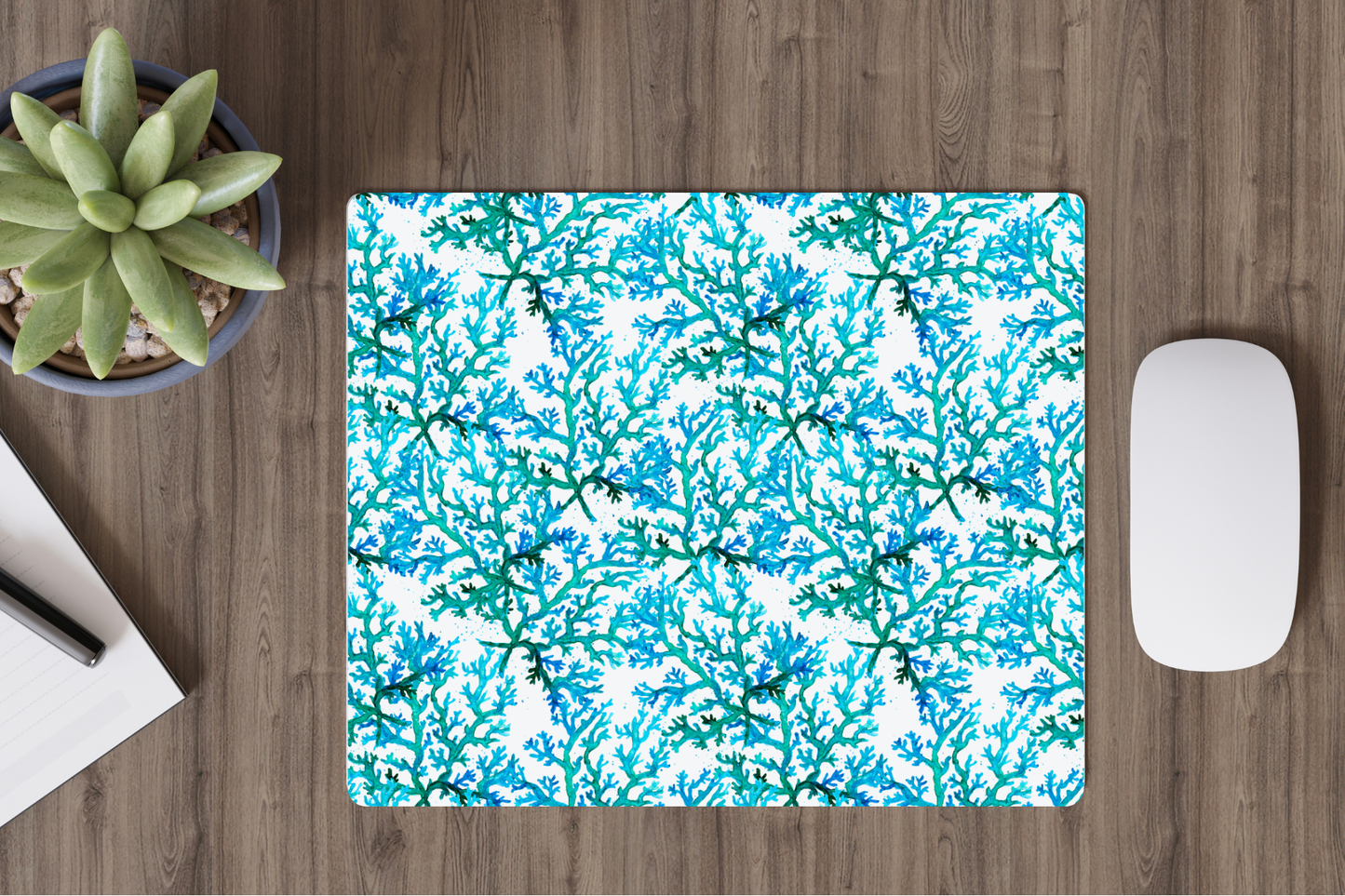Snorkel in reef mousepad- desk accessory- office supply- stylish office