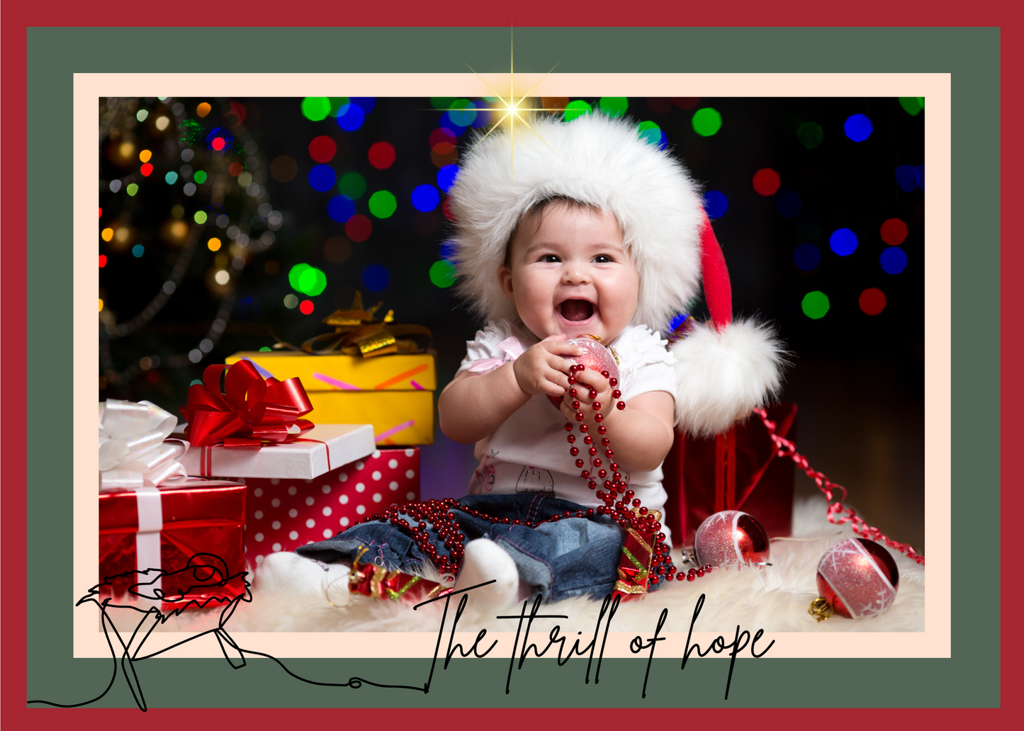 Thrill of hope Christmas card template