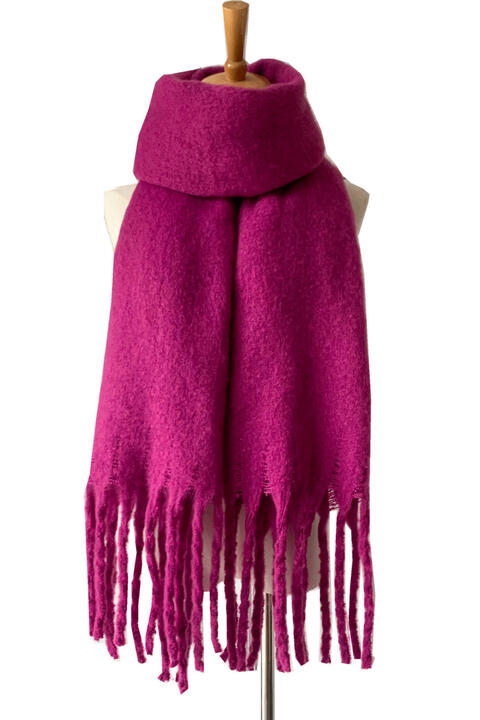 Bold and Beautiful fringe Detail Polyester Scarf