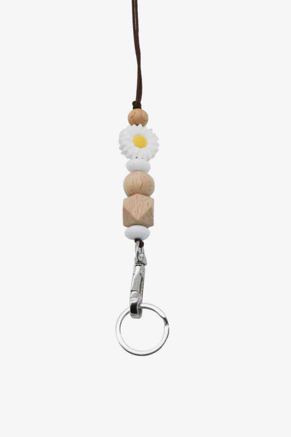 It is all daisies Beaded Lanyard