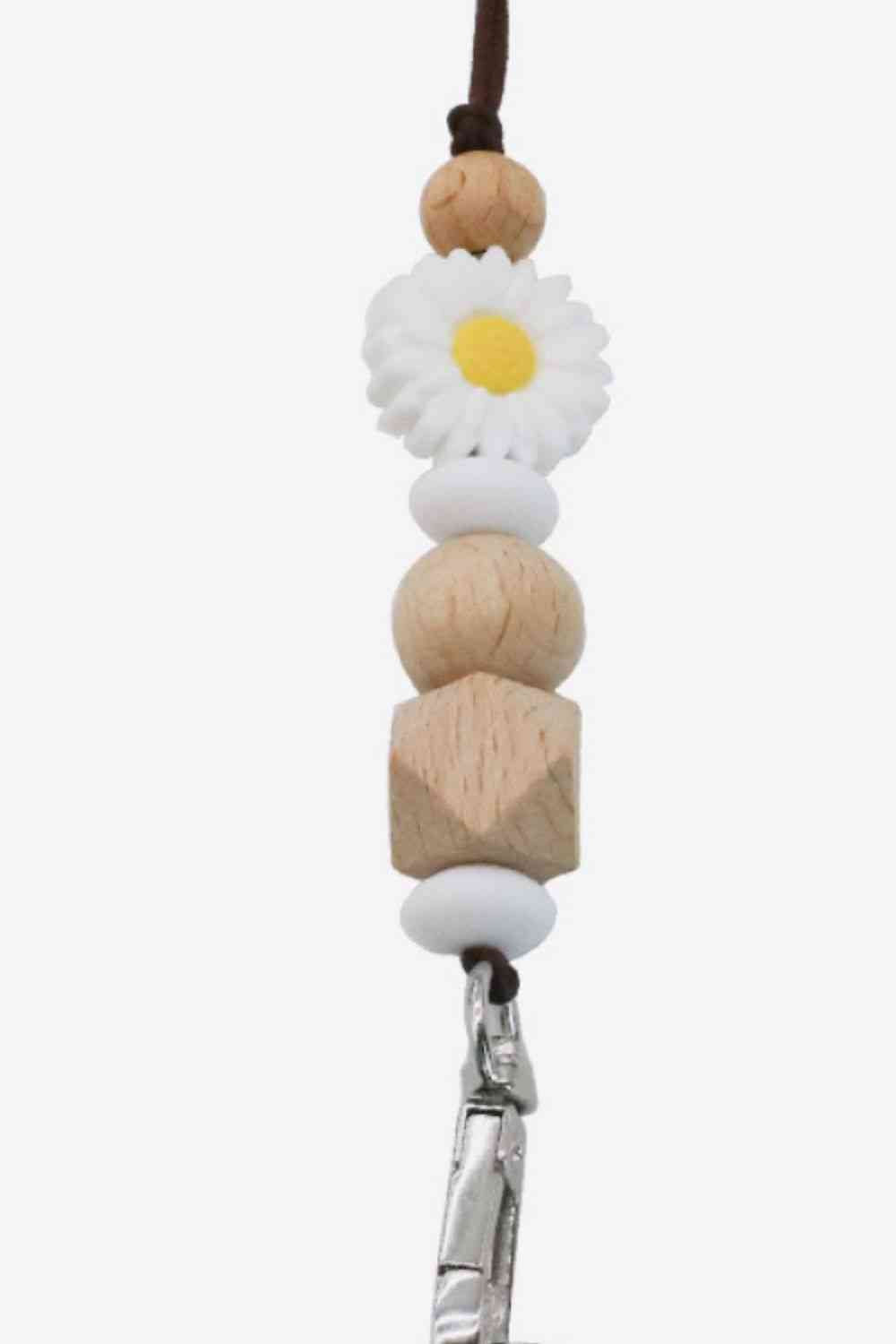 It is all daisies Beaded Lanyard