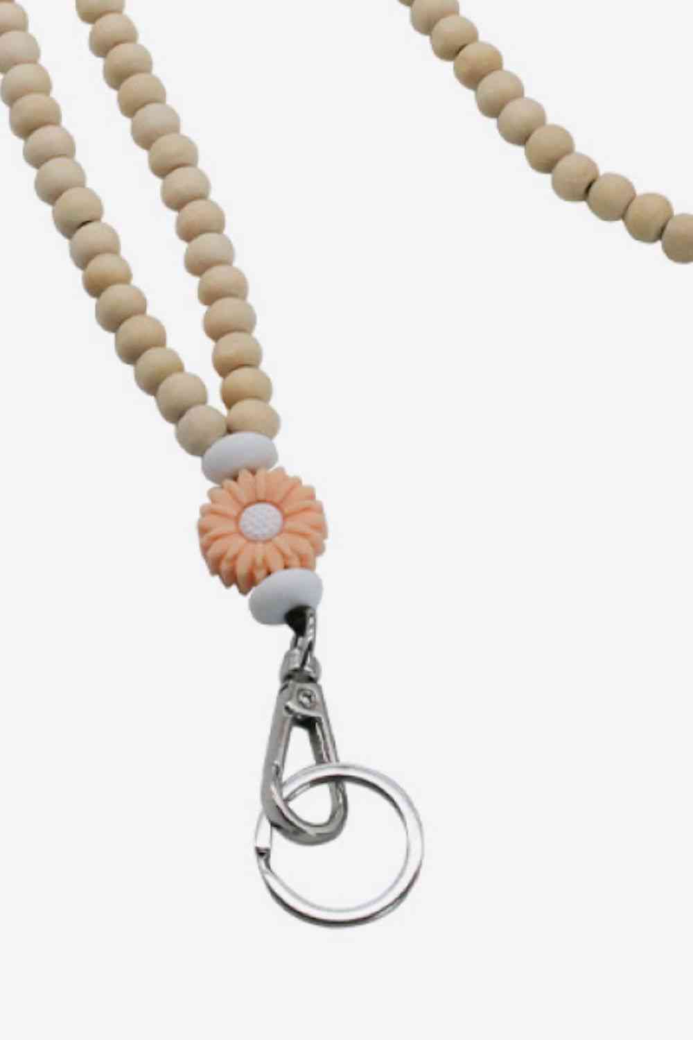 It is all daisies Beaded Lanyard