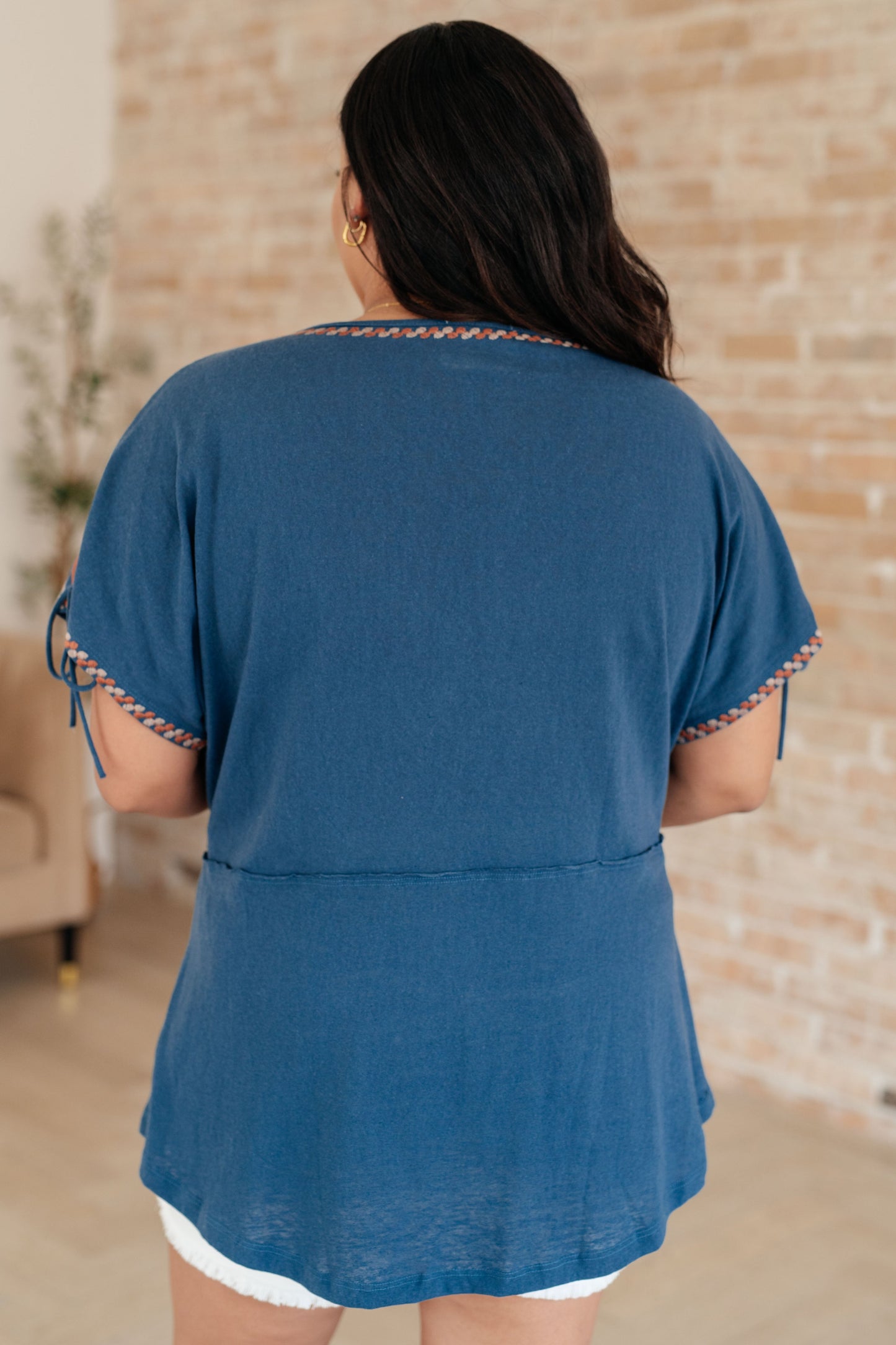 Greece Lightning V-Neck Blouse
