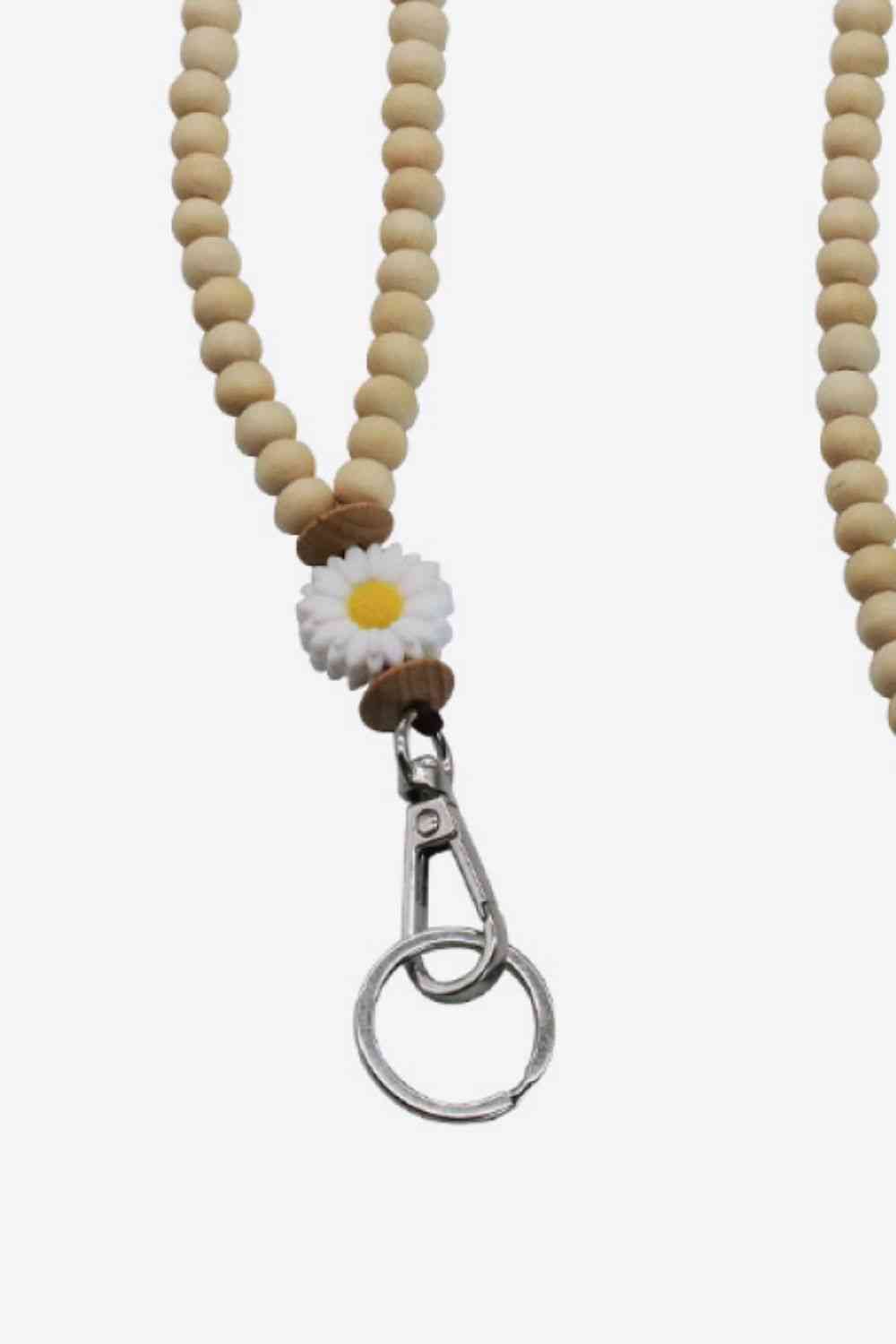 It is all daisies Beaded Lanyard