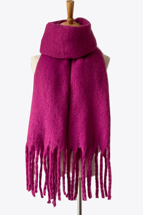 Bold and Beautiful fringe Detail Polyester Scarf