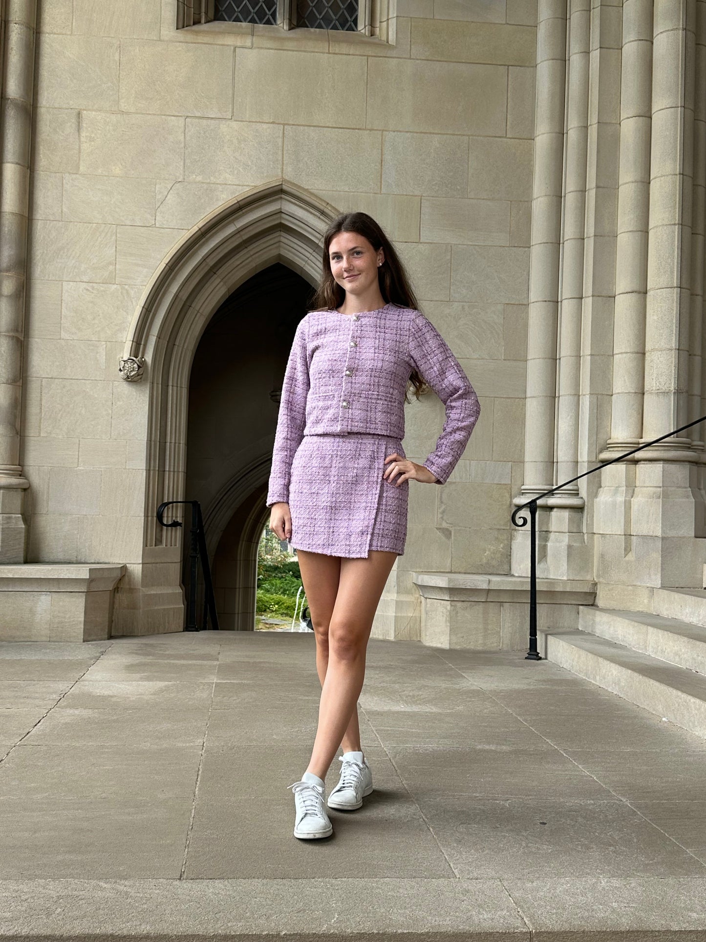 AA Lavender Tweed Jacket