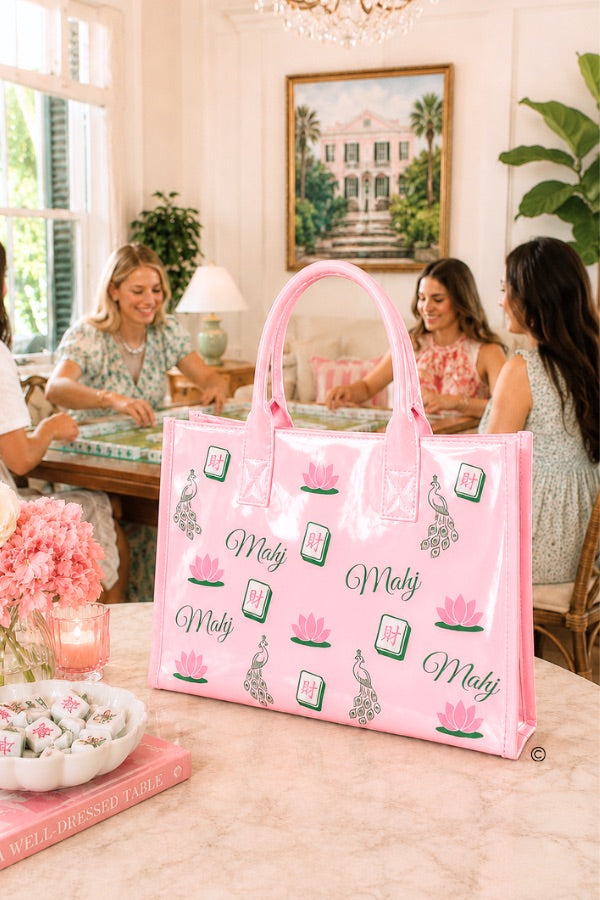 SC - ETA 9/30-10/14 Southern Shuffle Pink Vinyl Tote©