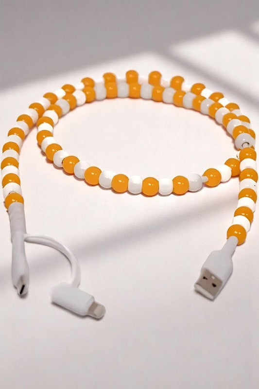SC - ETA 5/16 - Orange and White Cord Phone Charger