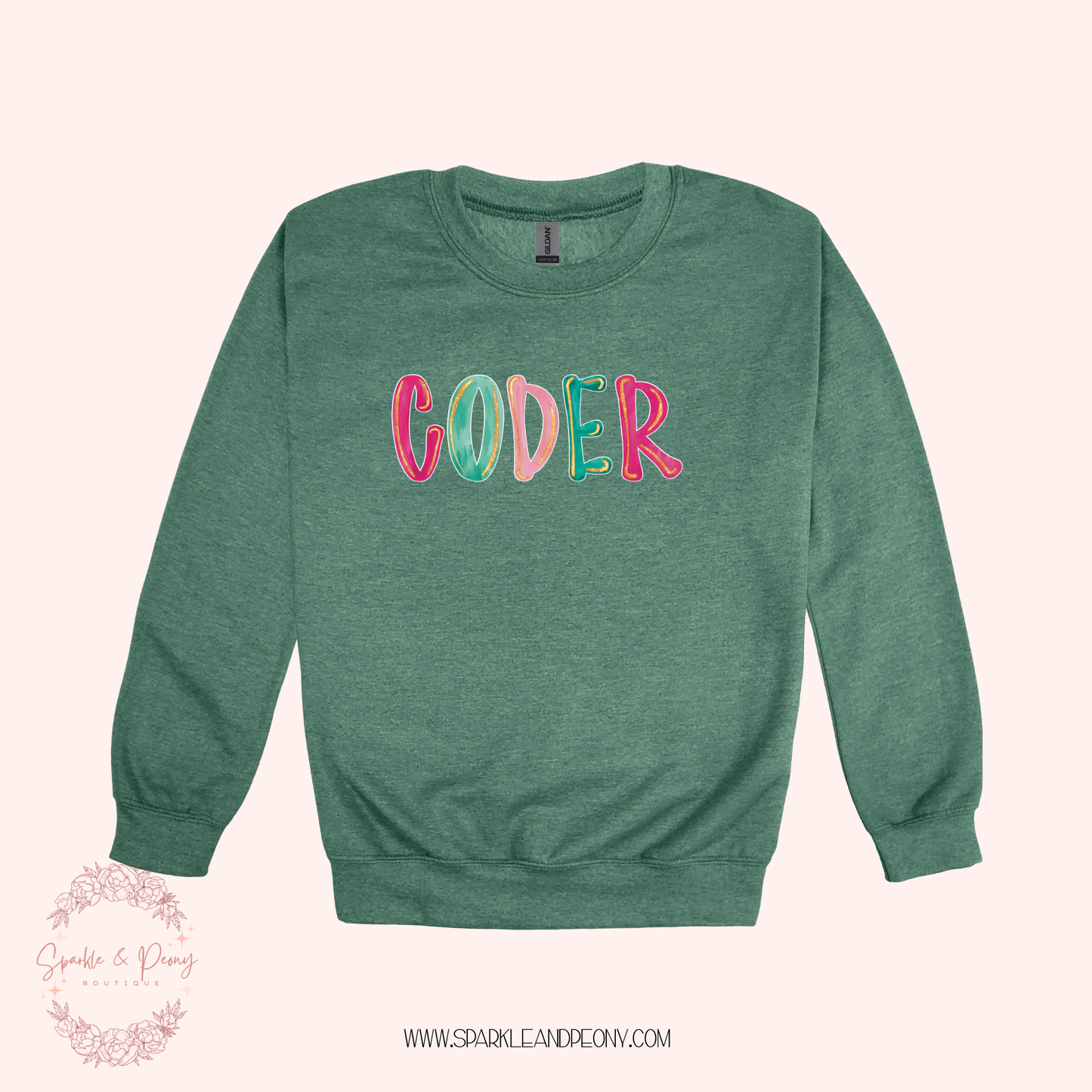 Coder crewneck graphic- adult  sizes