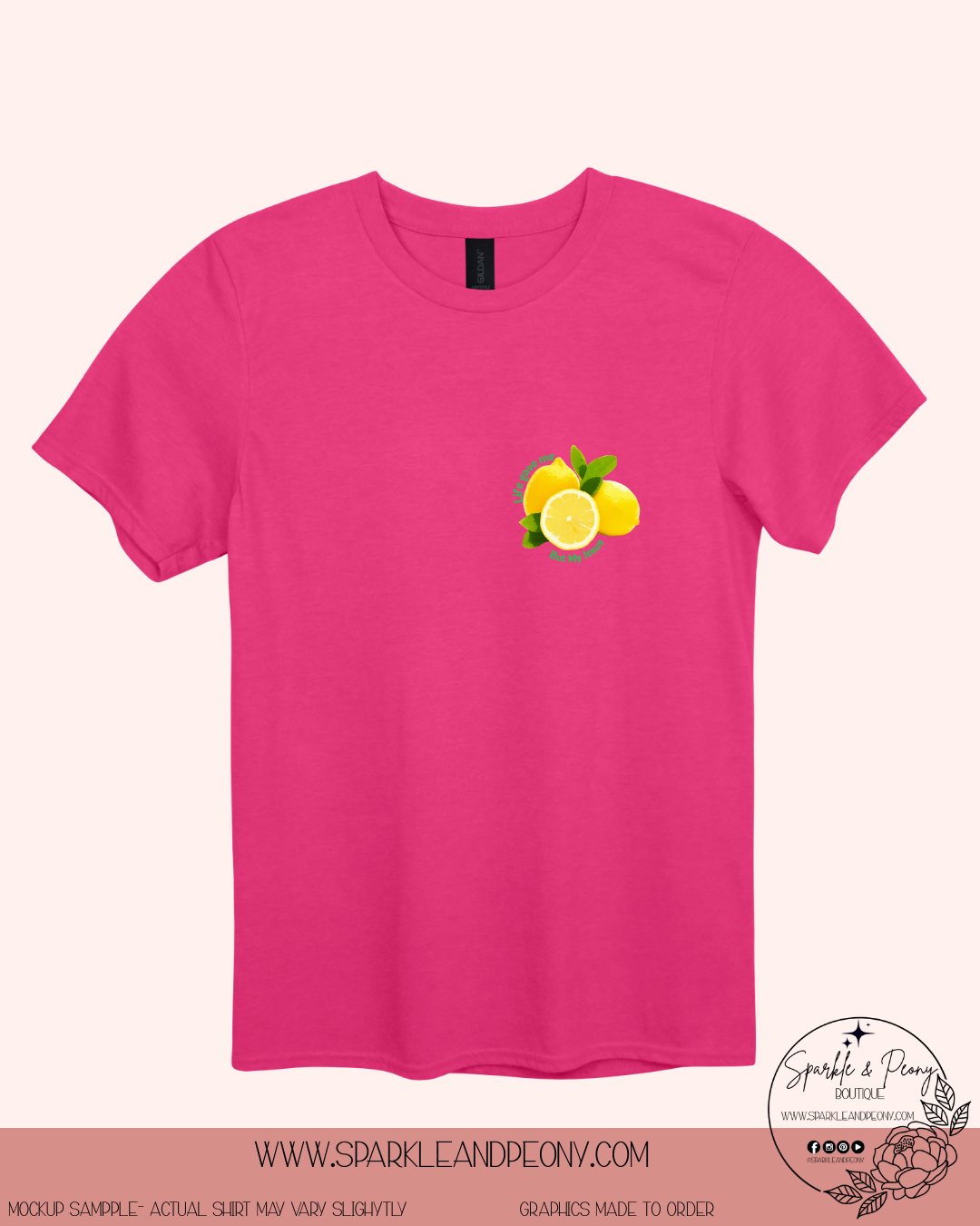 Jesus be making lemonade graphic tee in hot pink