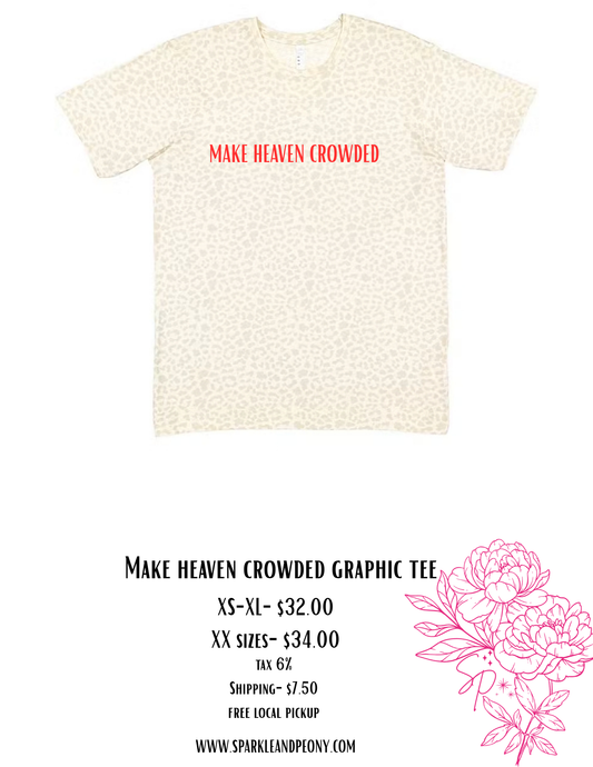 Make heaven crowded leopard tee