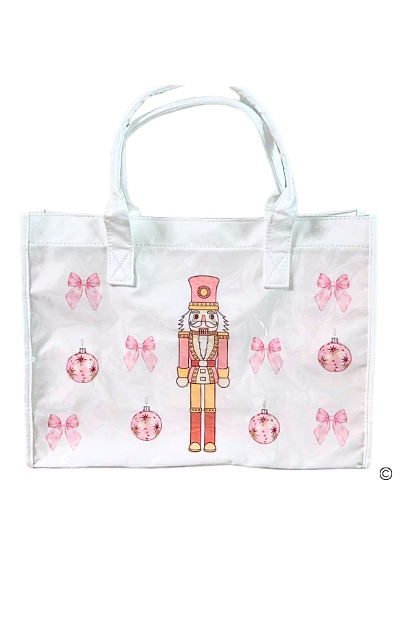 SC - ETA 9/30-10/14 Plum Adorable Nutcracker Vinyl Tote Bag