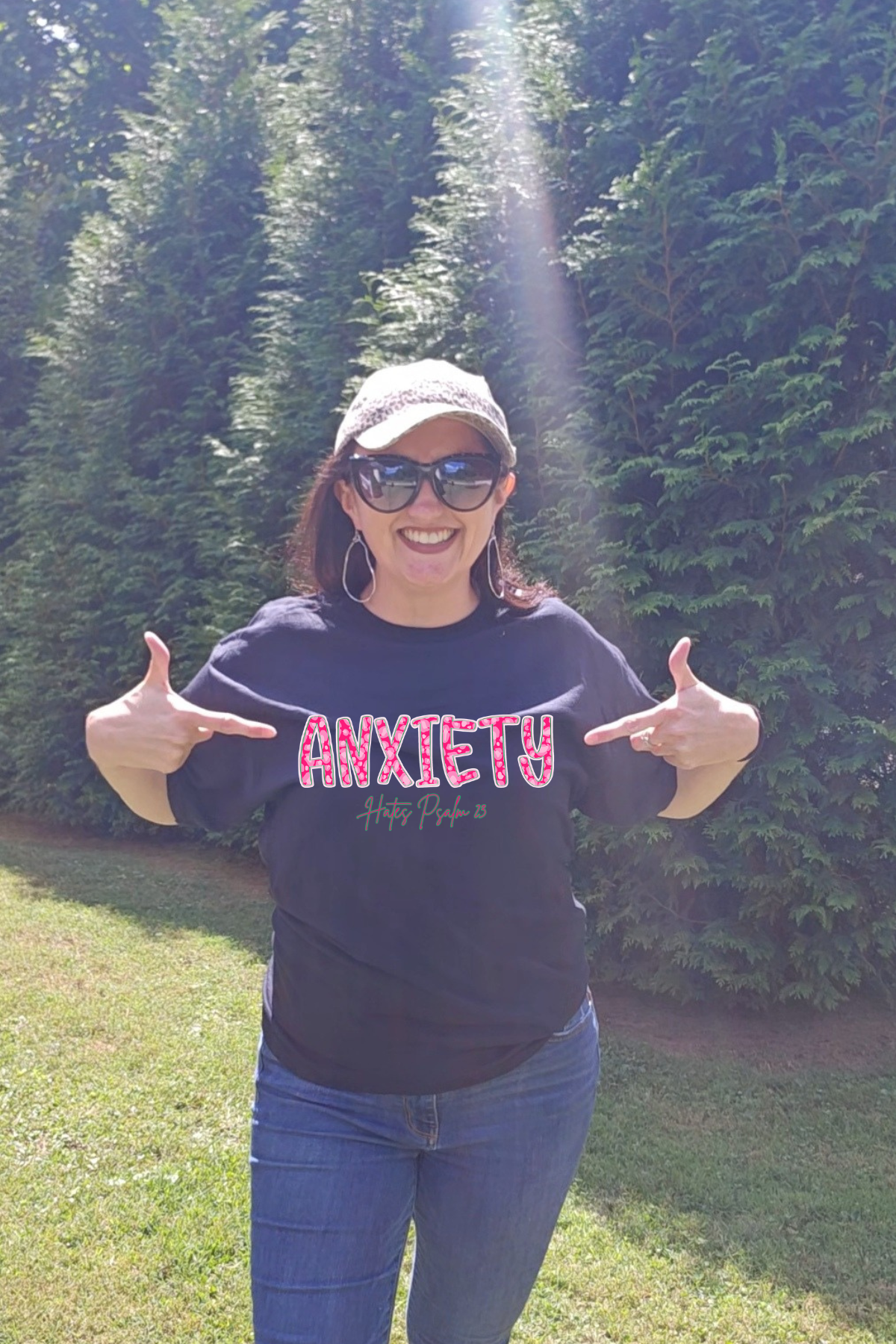 Anxiety hates psalm 23 graphic tee