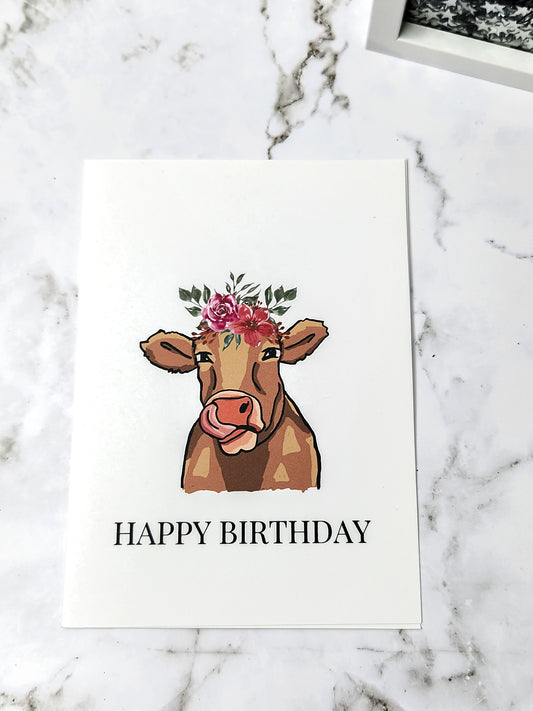 Happy Birthday heifer greeting card