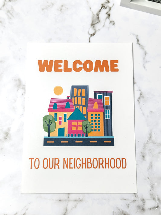 Welcome to our neighborhood greeting card