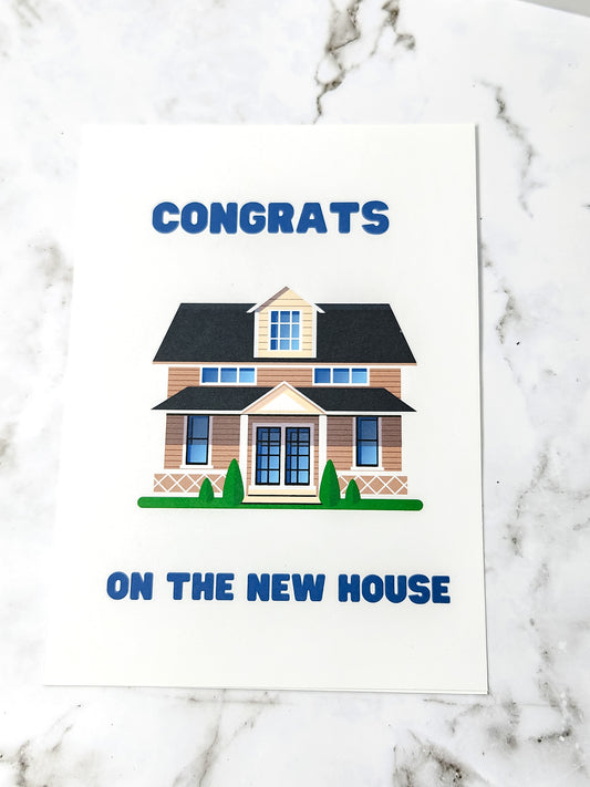 Congrats on the new house greeting card