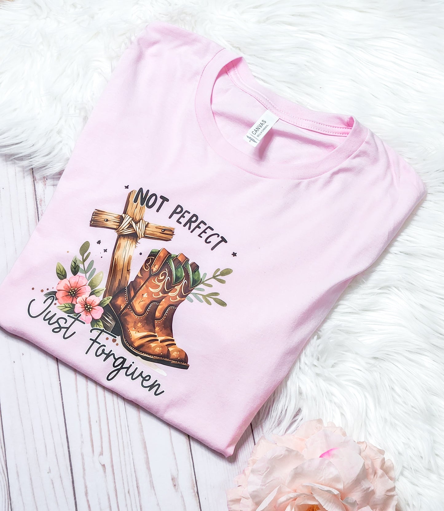 Not perfect just forgiven- graphic tee