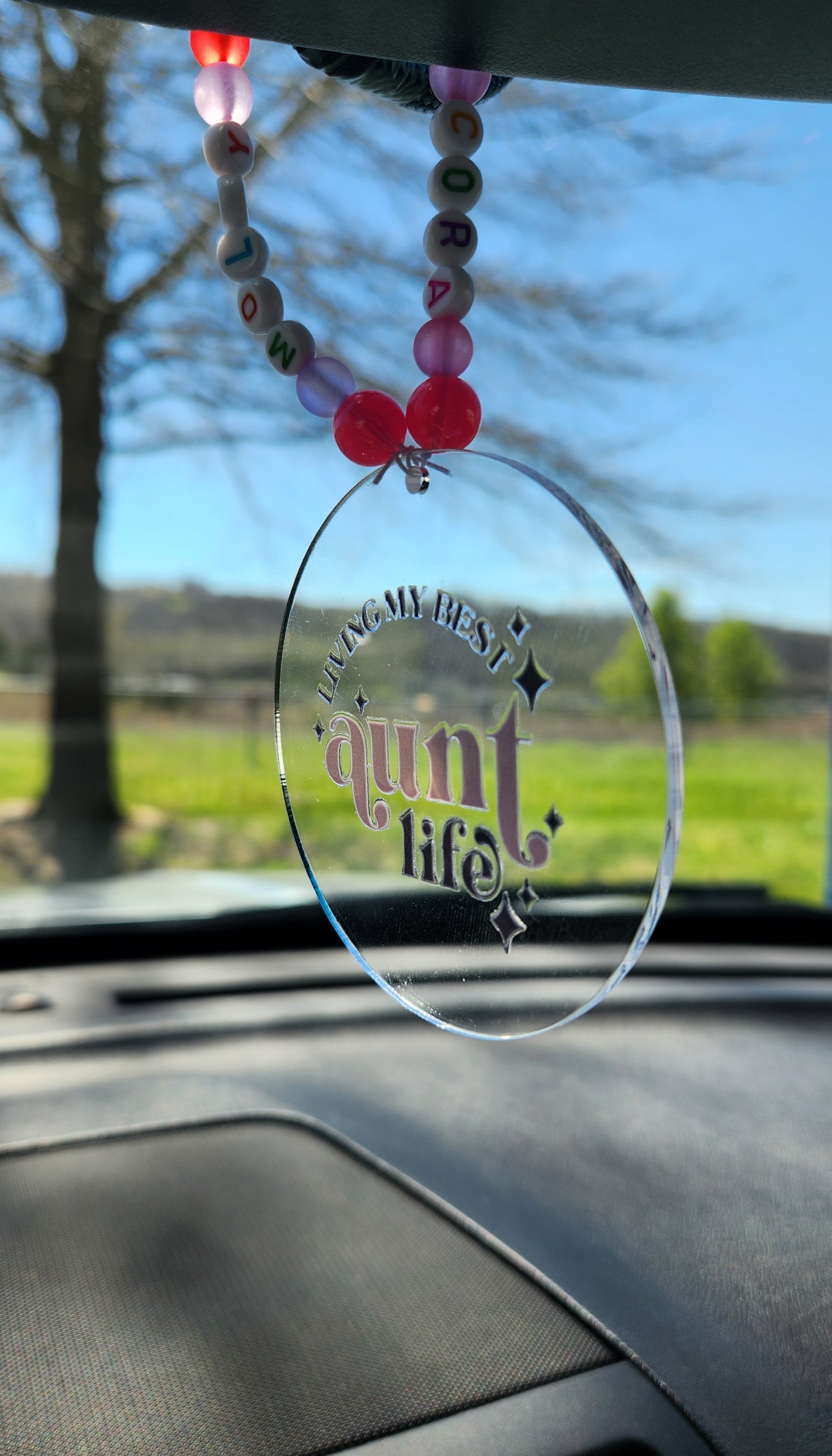 Aloha vibes car charm