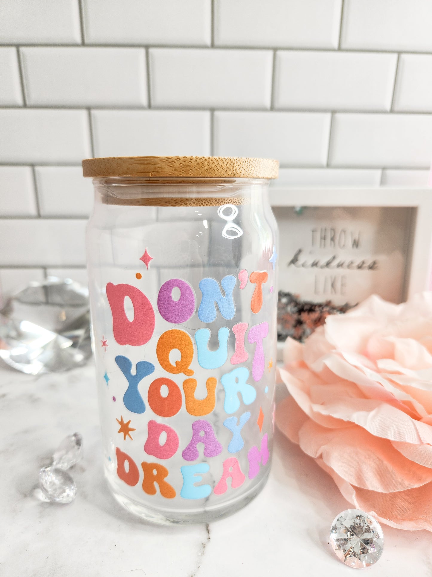 Don't quit your daydream- 12 oz glass can- iced coffee