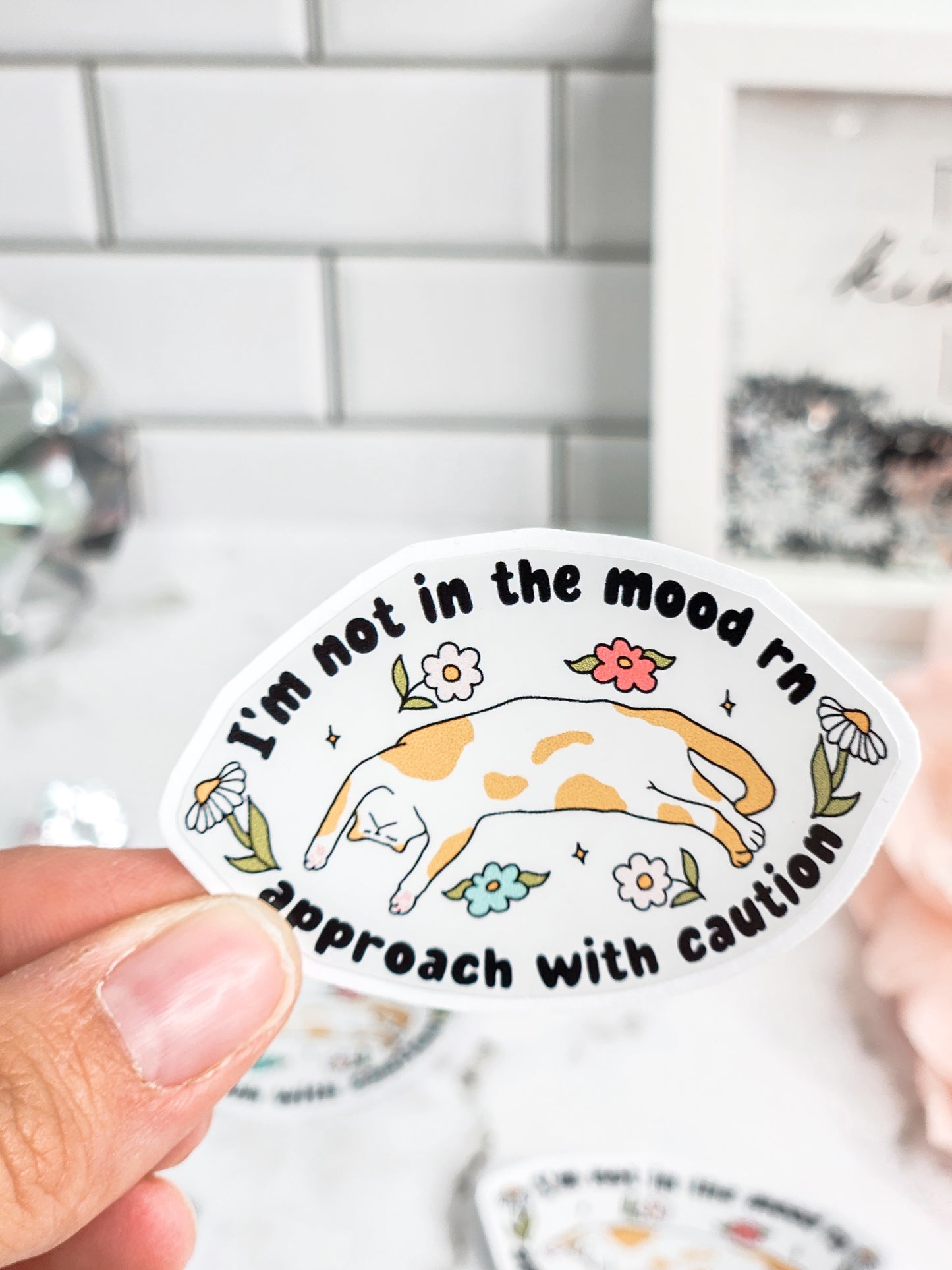 Not in the mood RN cat sticker