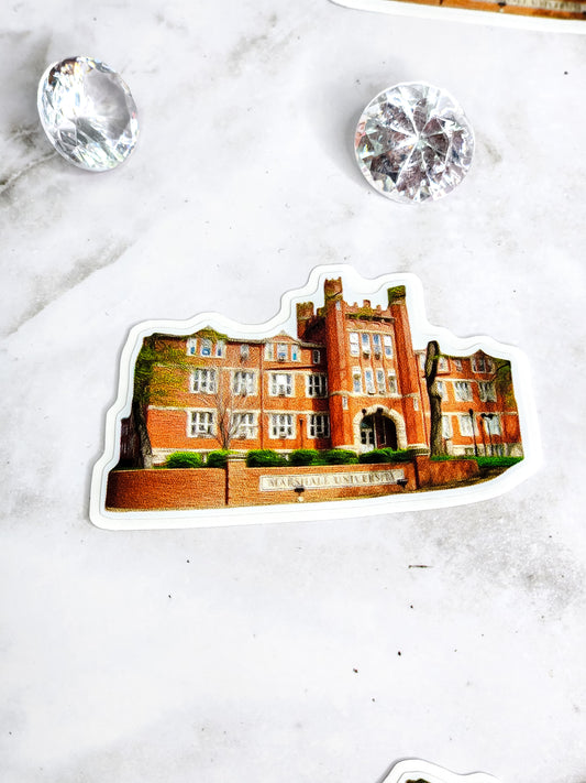 Old Main- Marshall Unversity- WV- sticker