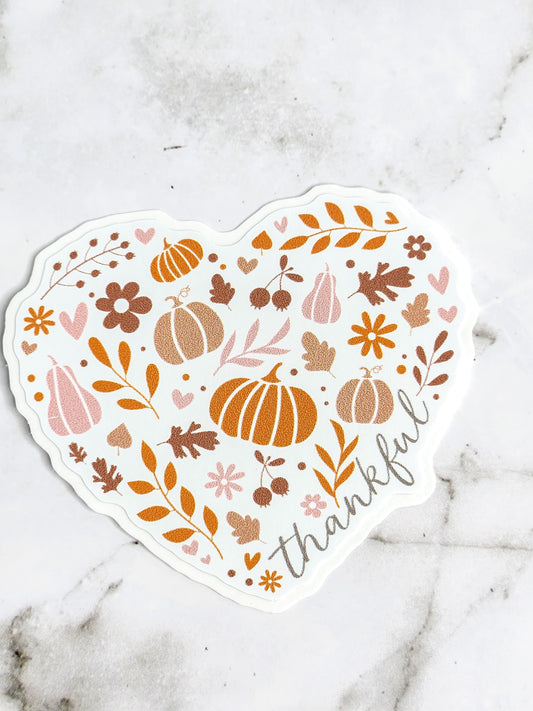 Thankful hearts sticker