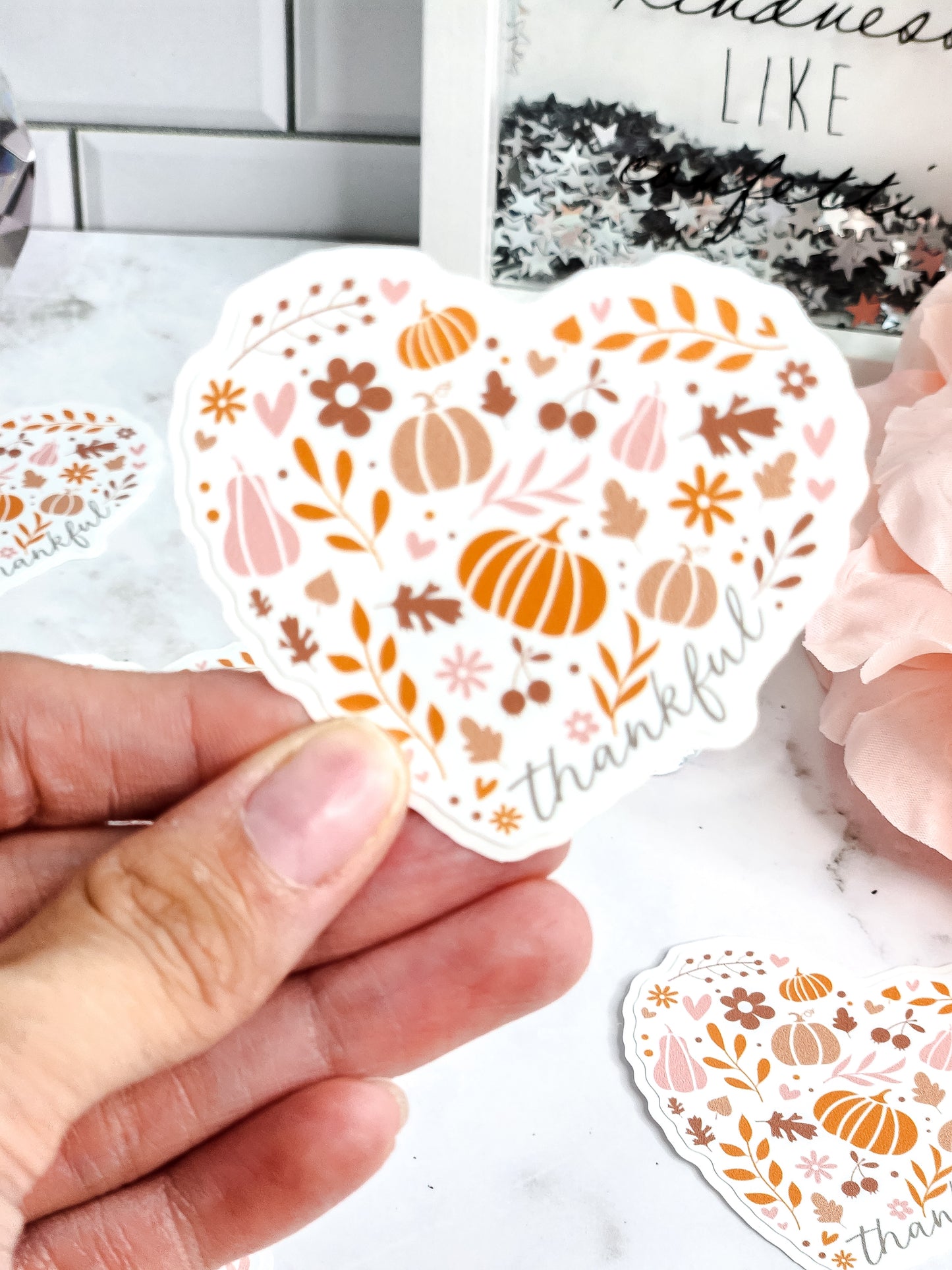 Thankful hearts sticker