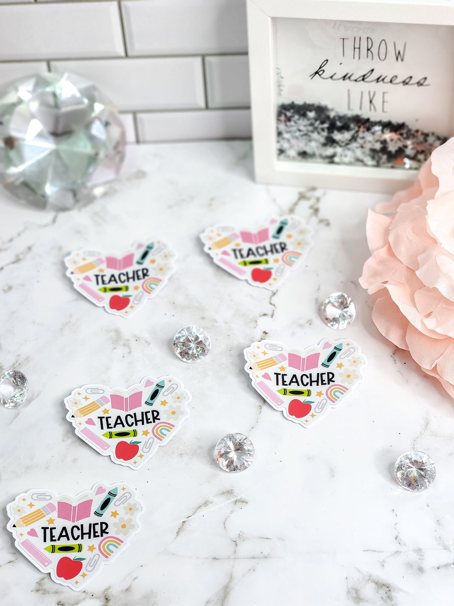 Teacher a work of heart Sticker