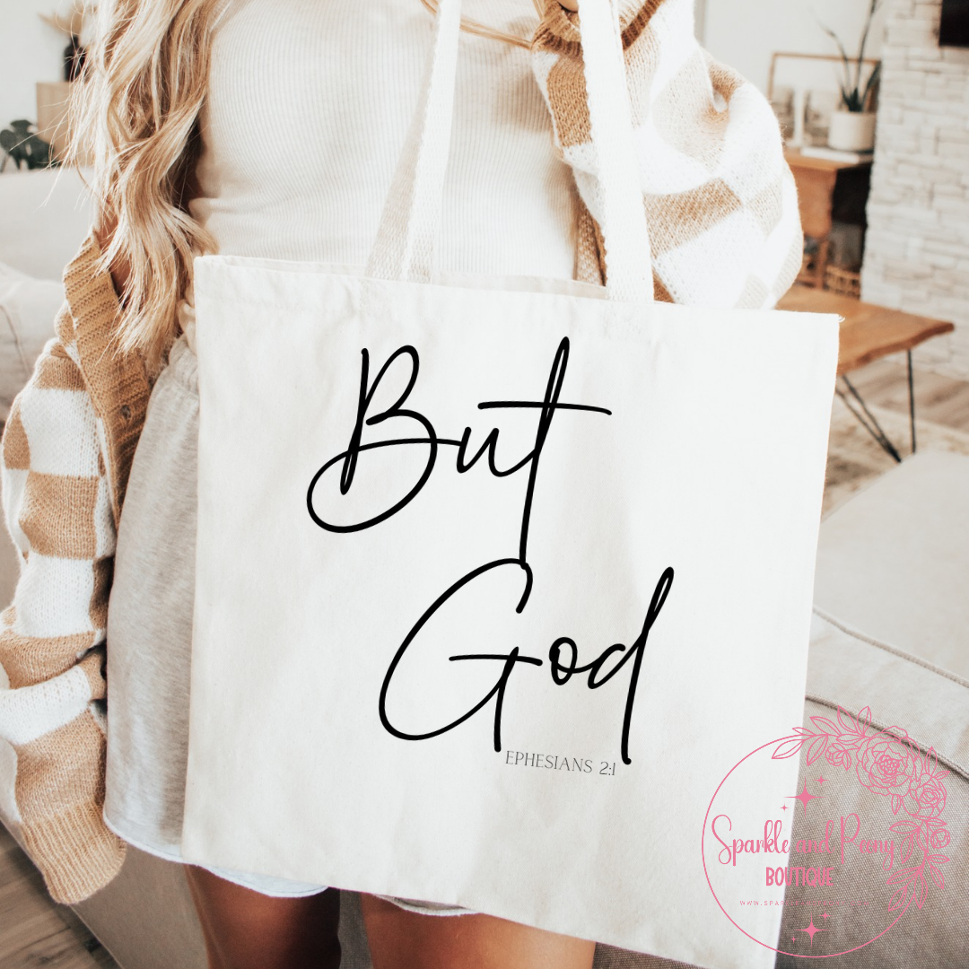 But God canvas tote