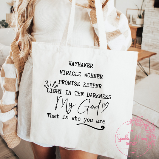 Waymaker canvas tote bag