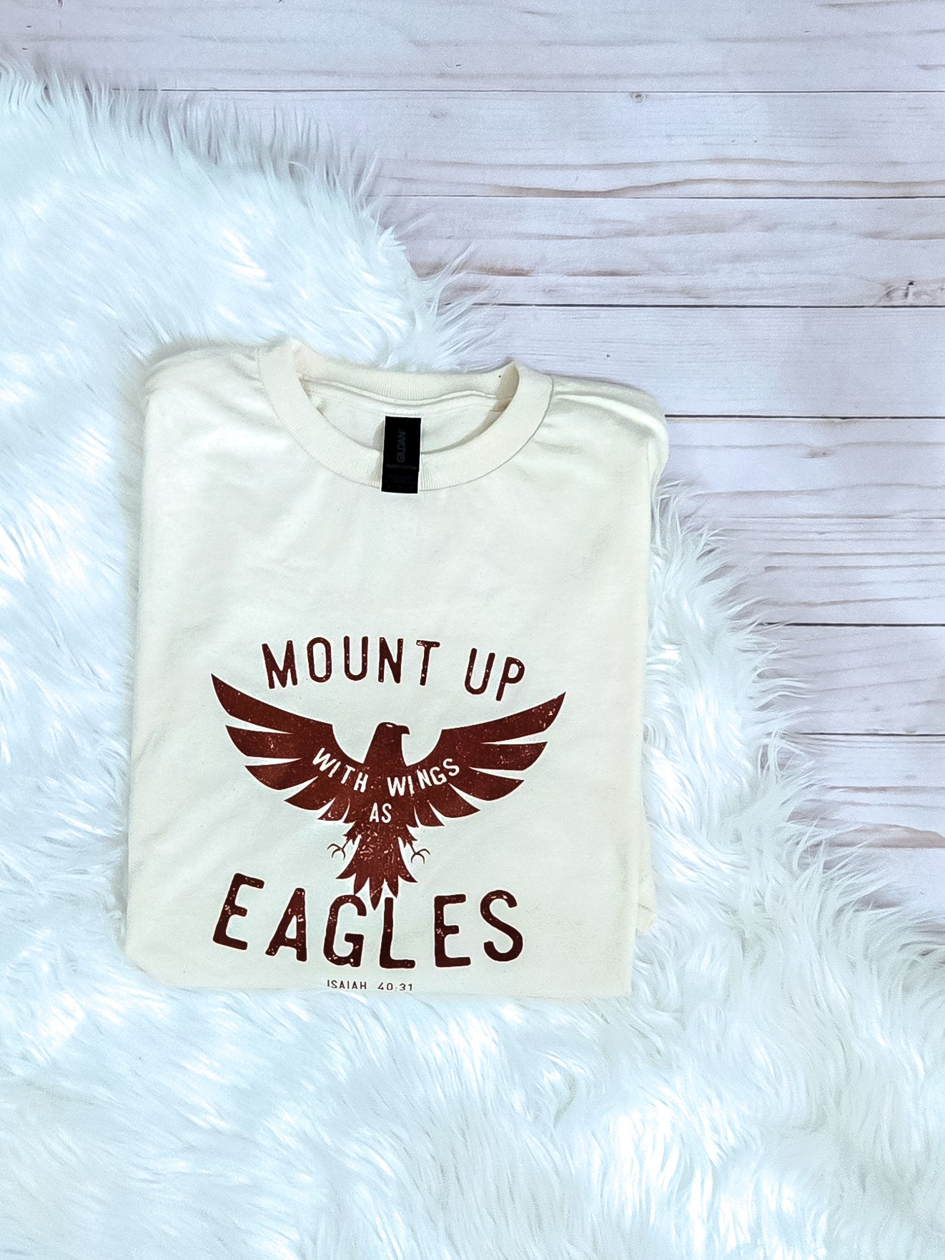 Mount up with wings as eagles graphic tee