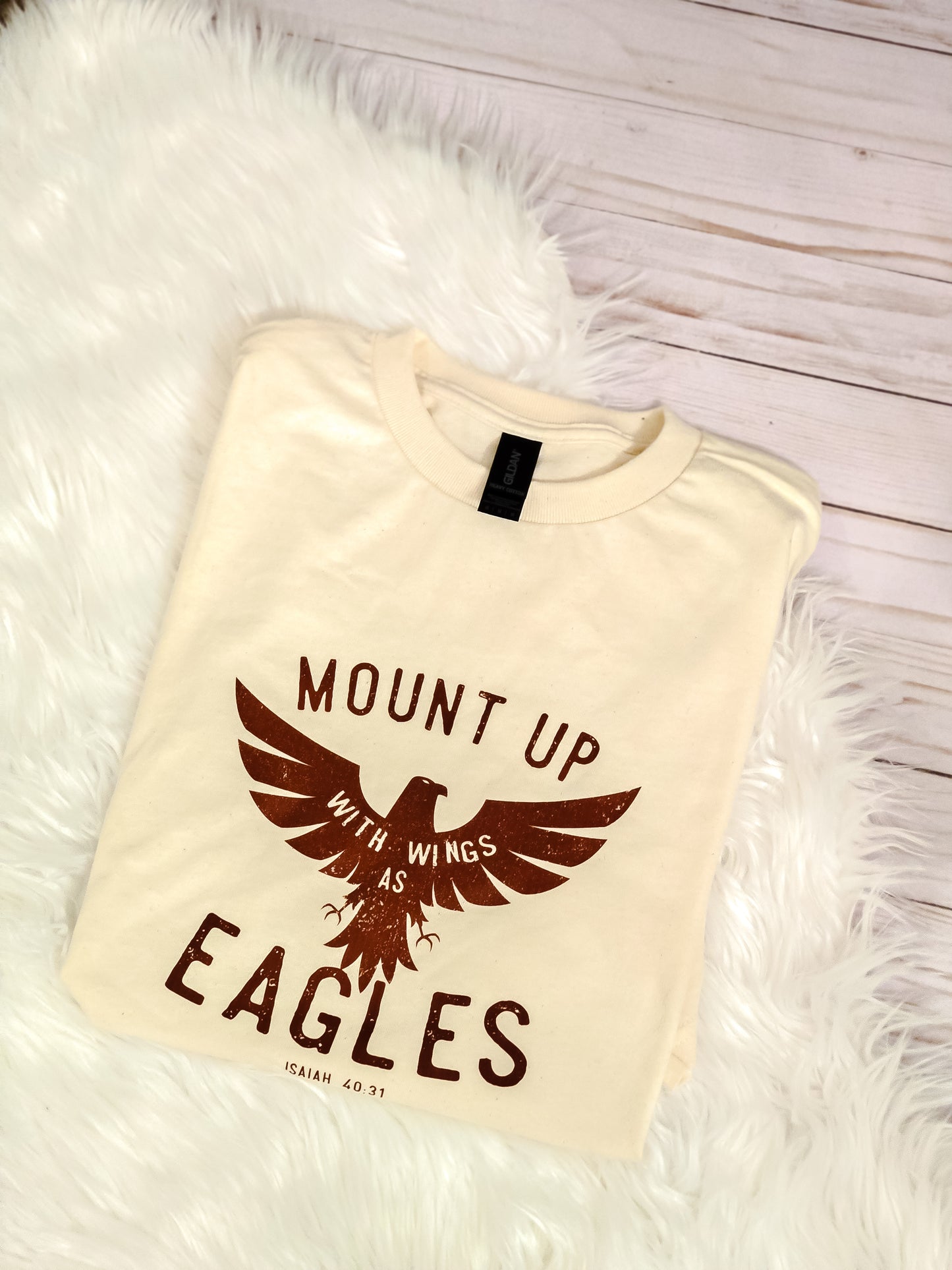 Mount up with wings as eagles graphic tee