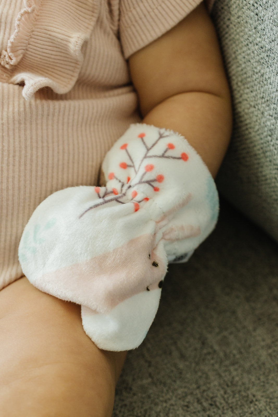 Stay-On Baby Mittens with Silicone Grip - Wild Animals No Scratch Mittens for Newborns 0-6 Months