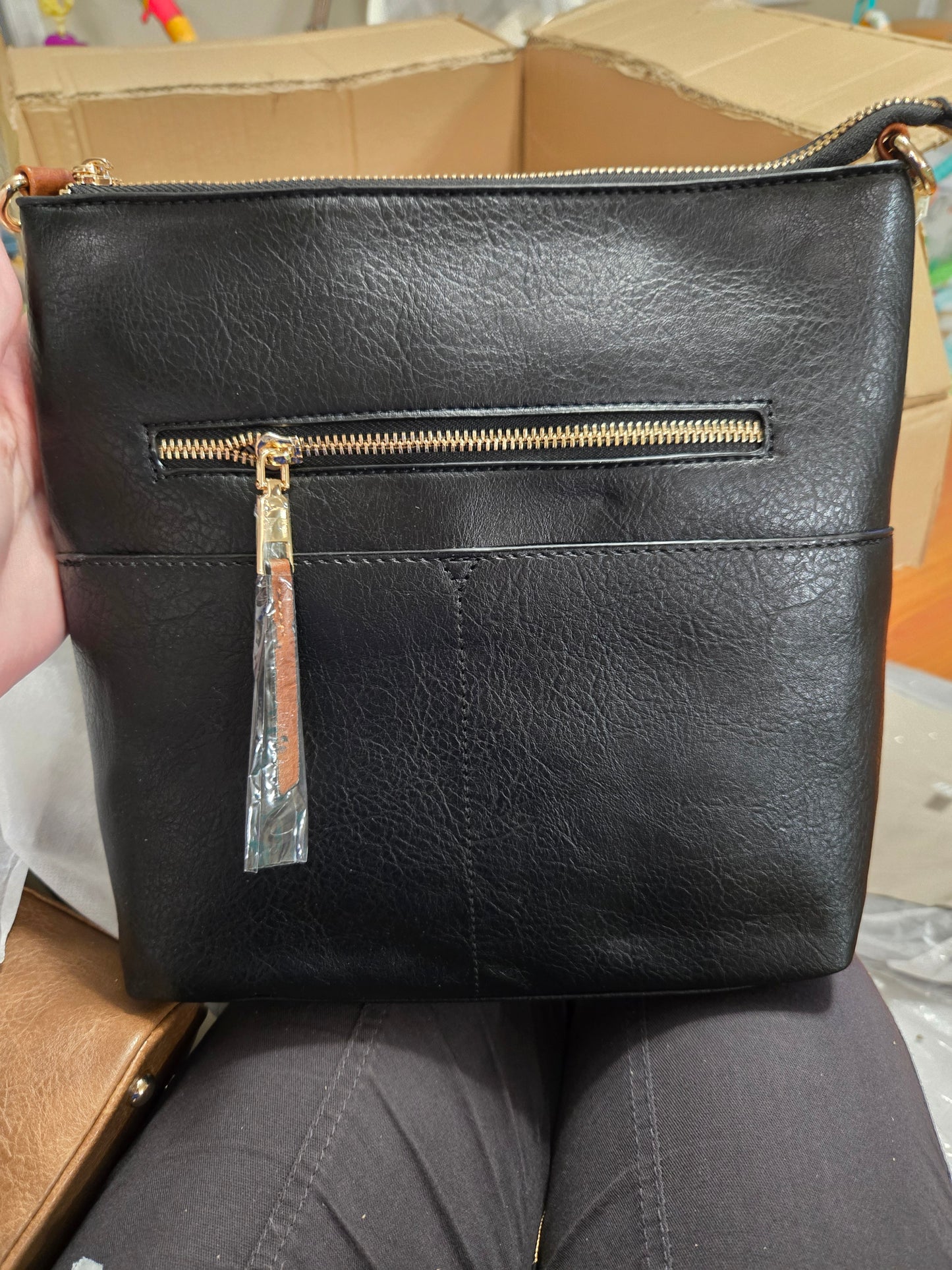 Lennox crossbody vegan leather bag