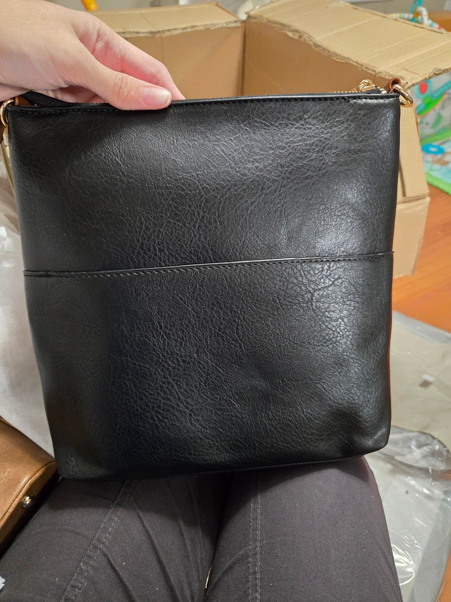 Lennox crossbody vegan leather bag