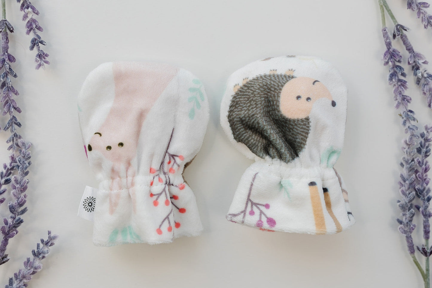 Stay-On Baby Mittens with Silicone Grip - Wild Animals No Scratch Mittens for Newborns 0-6 Months
