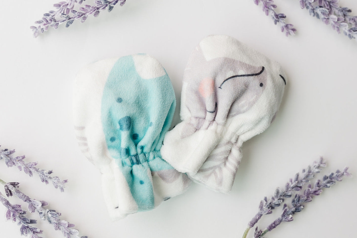 Stay-On Baby Mittens with Silicone Grip - Baby Dino No Scratch Mittens for Newborns 0-6 Months
